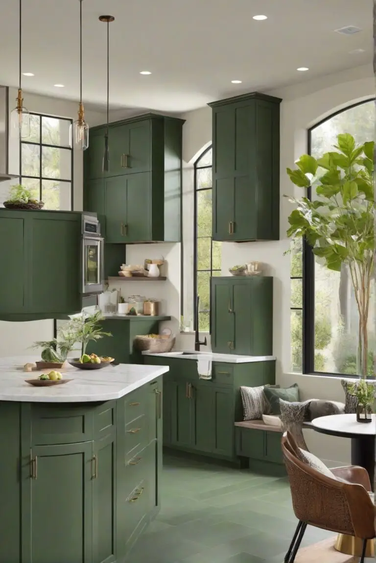 2024 Best Colors Combination: Courtyard Green 546 by Benjamin Moore – Is Your Kitchen Welcoming?