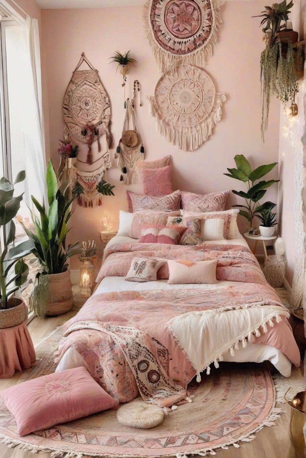 boho chic decor, chic apartment decor, trendy apartment decor, boho apartment ideas, girly apartment decor, boho home decorating, chic home interior