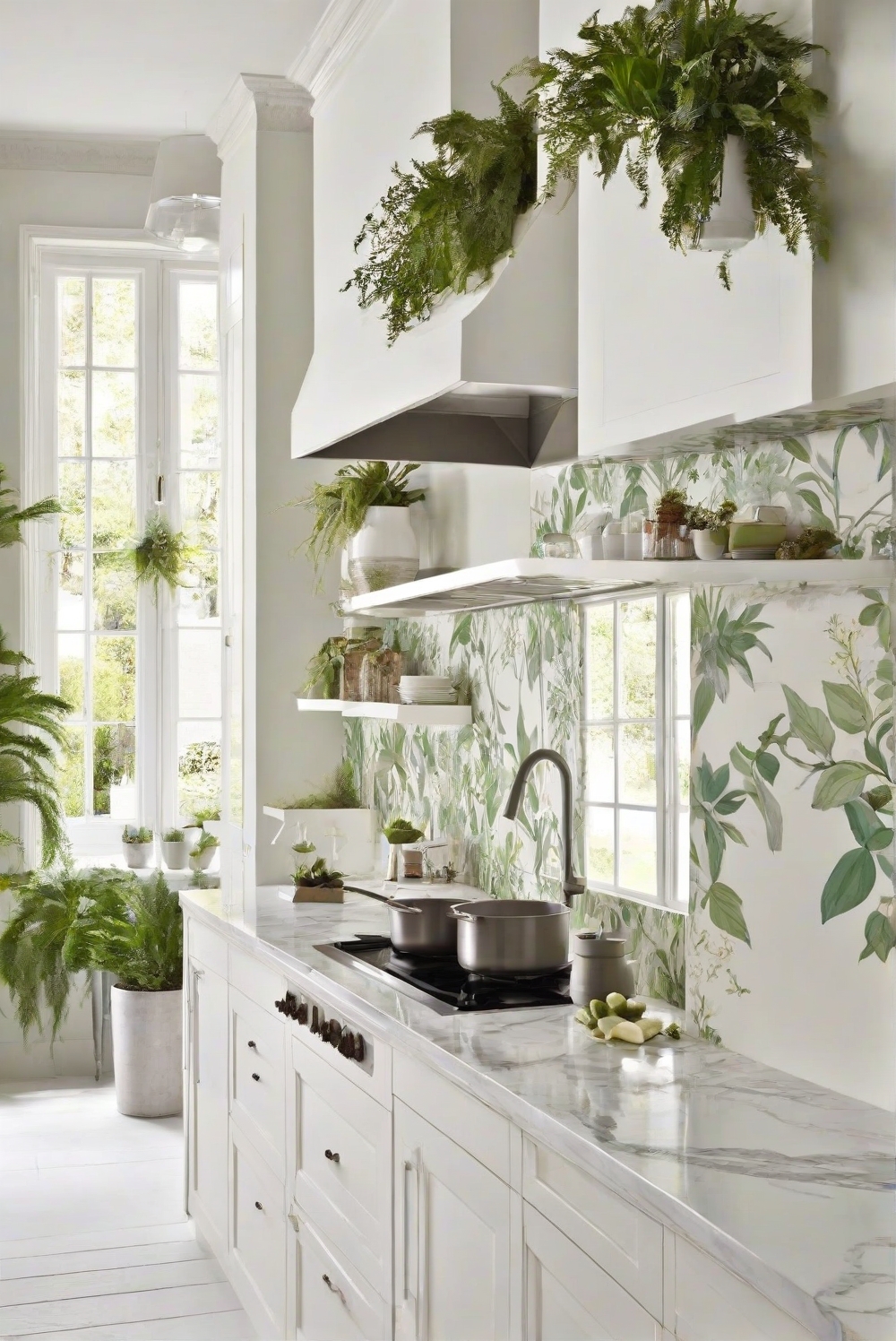 Botanical White, Garden Freshness, Bloom with SW's Choice, Kitchen interior, Kitchen decoration, Interior design, Home decor