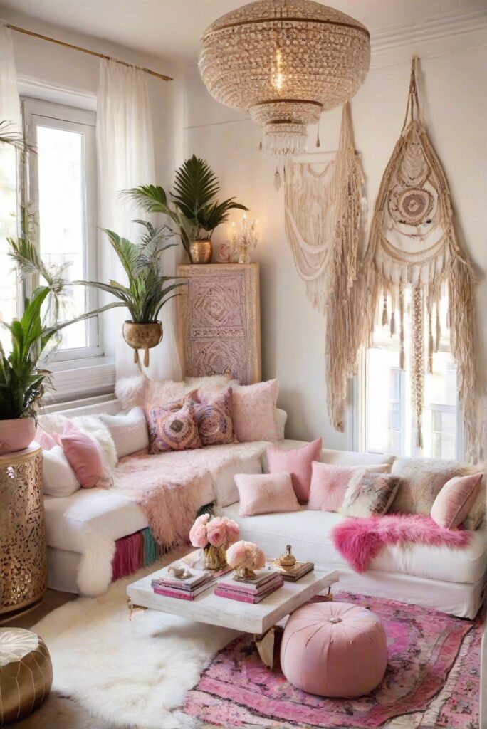 Picture of Chic Glamorous Decor: Boho Bliss for Girly Apartment 2024 - upgradesign ...