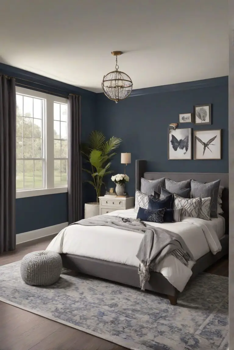 Cyberspace (SW 7076): Modern Charm for a Sophisticated Bedroom Oasis!