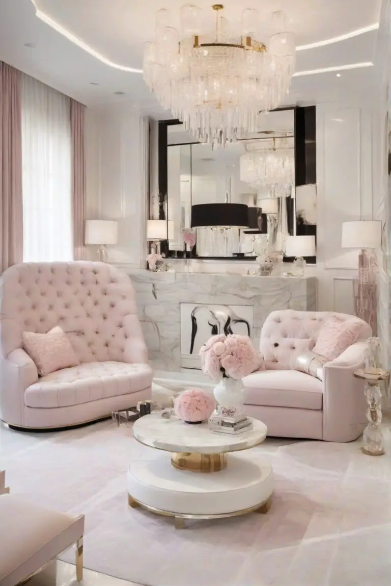 Defining Chic Glamorous Decor: Sleek Serenity for Girly Apartment 2024