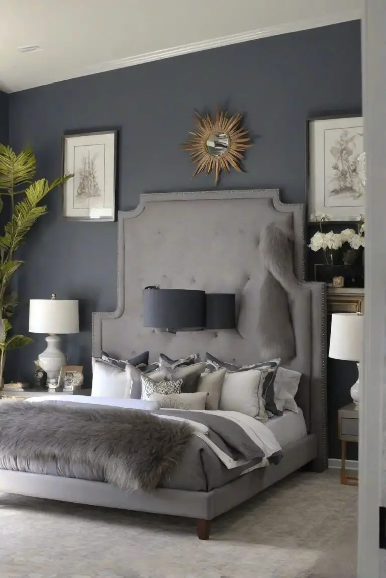 Grizzle Gray (SW 7068): Moody Elegance Enveloping Your Bedroom in Sophistication!