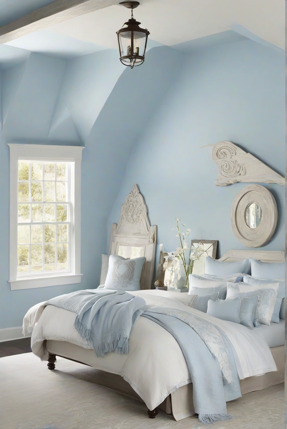 Heavenly blue, peaceful retreat, calming color scheme, soothing interior design, tranquil home decor, serene living space, relaxing ambiance, cozy sanctuary Home decorating, home interior, home decor interior design, space planning, decorating interiors, interior bedroom design, kitchen designs, living room interior