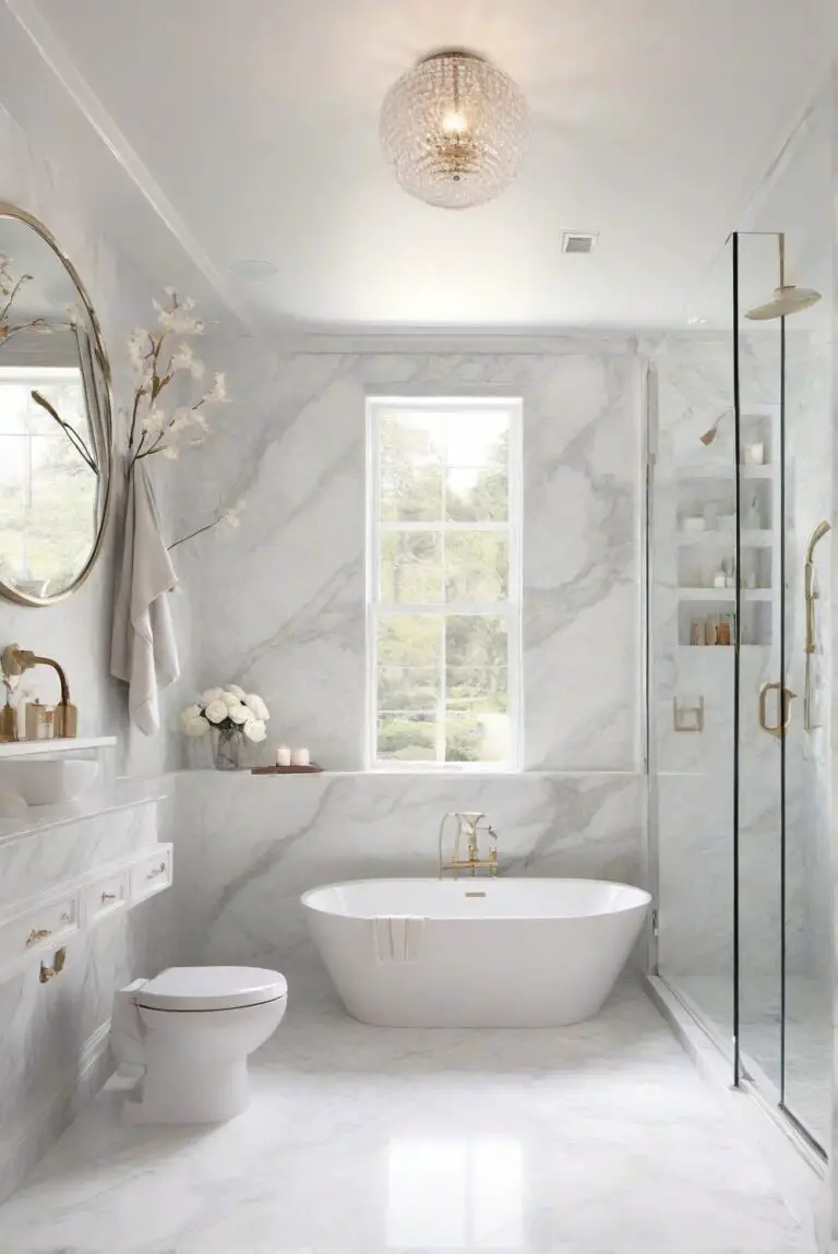 Iced Marble Marvel: Cool Tranquility in Your Bathroom (BM 2174-70)
