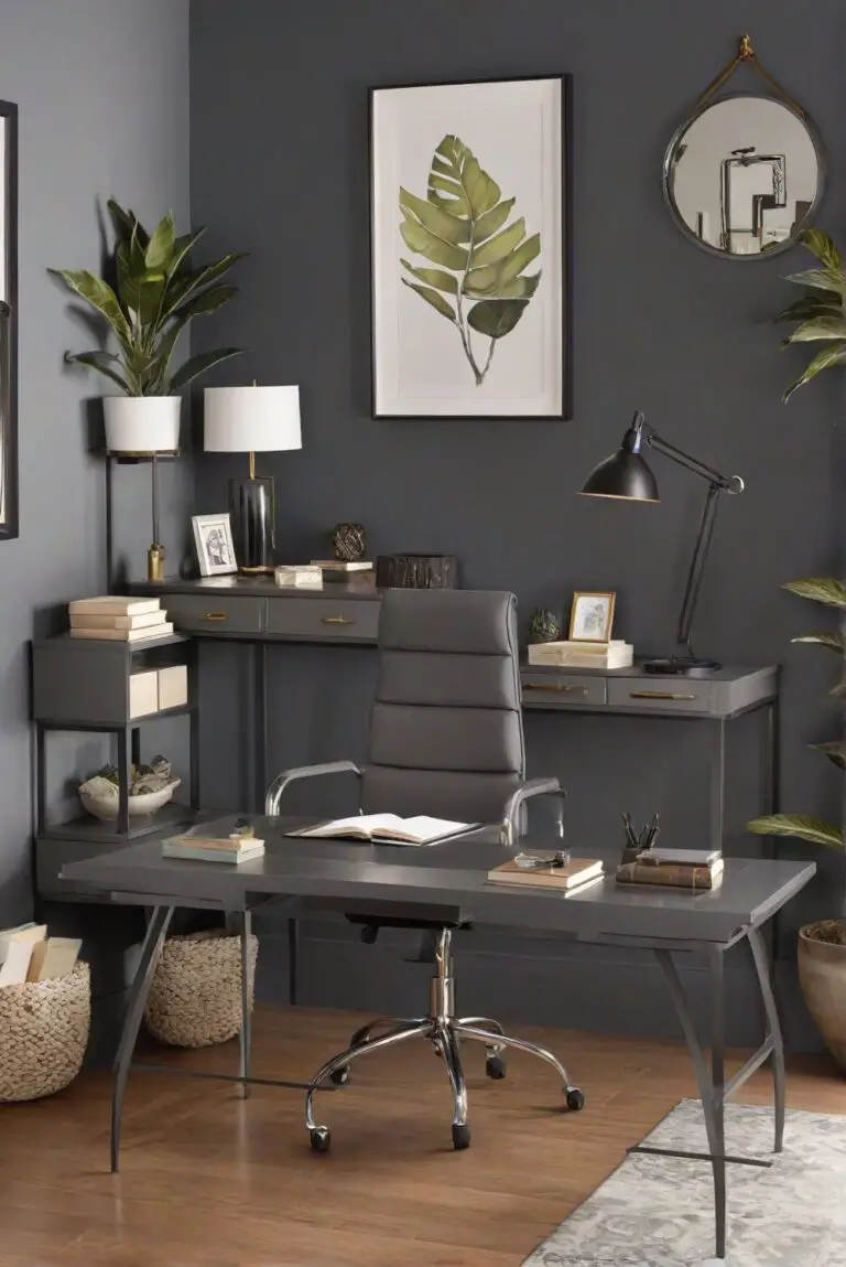 Iron Ore (SW 7069): Contemporary Depth for a Stylish Home Office