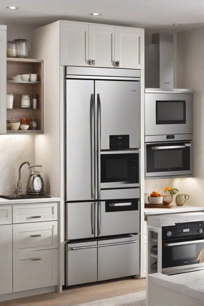 Illustration of Penthouse Kitchen Appliance Dimension Guide