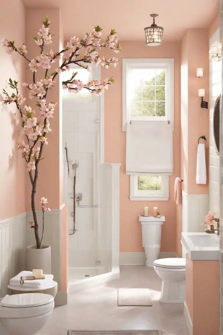 Peach Blossom Paradise: Soft Delight for Your Bathroom (BM 2175-60)