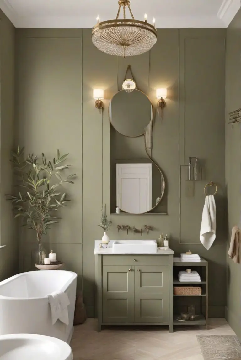Ripe Olive Retreat: Nature’s Tranquility for Your Bathroom (SW 6209)