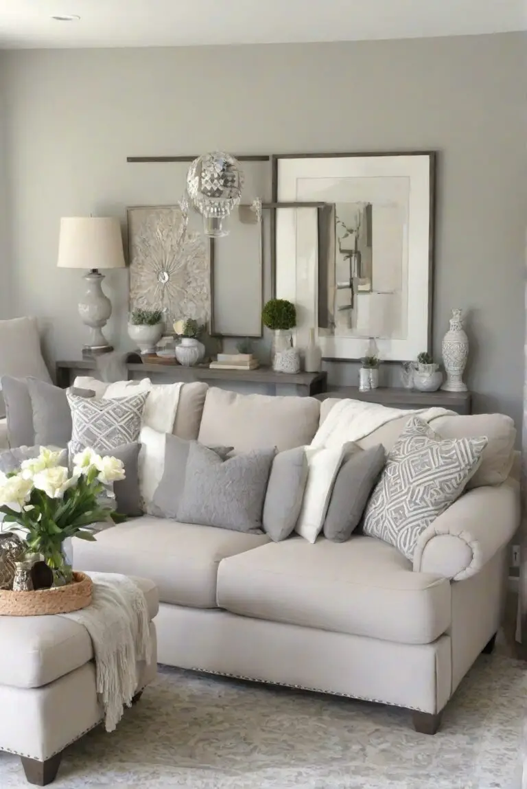 SW Worldly Gray (7043) Living Room Elegance: Paint Trend of 2024!