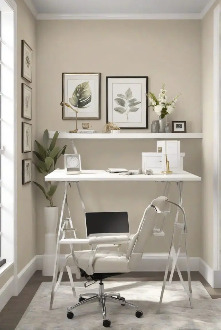 Alabaster (SW 7008): Timeless Elegance for a Fresh Home Office Look