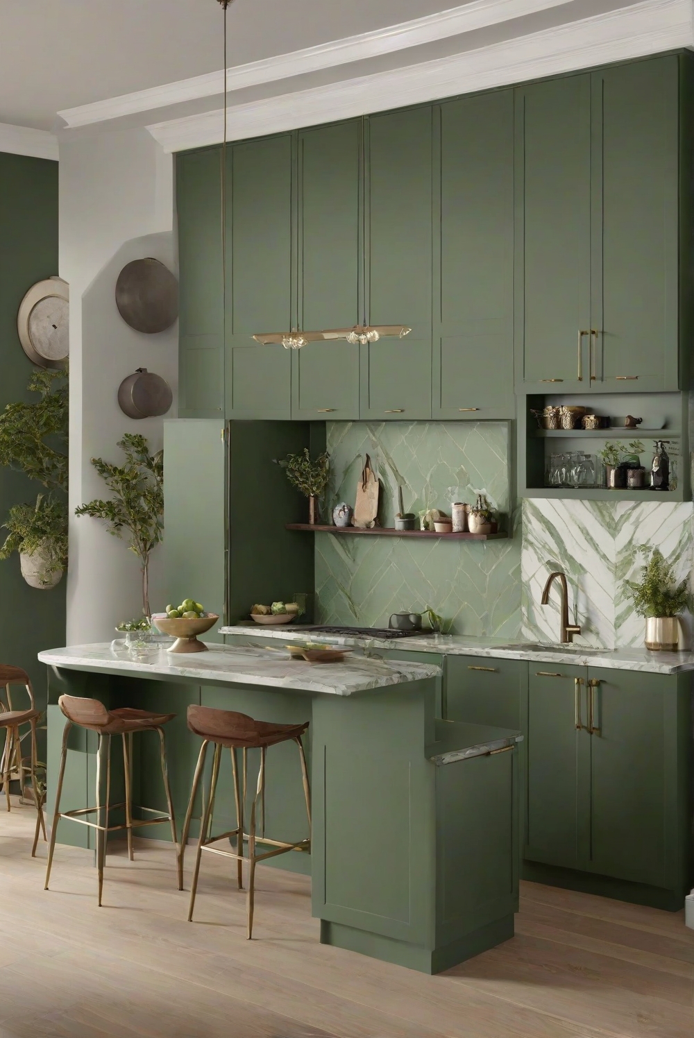 Arugula SW 6446, earthy green paint, green kitchen walls, fresh garden hues, kitchen color inspiration, earthy kitchen decor, garden-inspired kitchen, green kitchen design