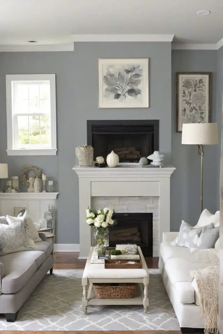BM Boothbay Gray (HC-165) Living Room Tranquility: Best Hue 2024!