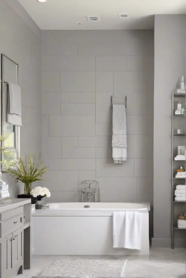 Embrace Relaxation with SW Repose Gray (7015) Adorning Your Modern Bathroom!