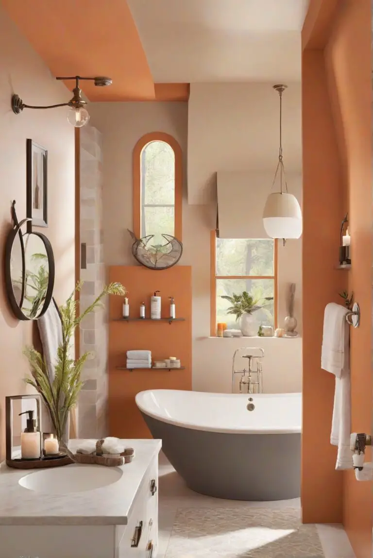 Modern Cozy Vibes: Adventure Orange (SW 6655) Bathroom Delight!