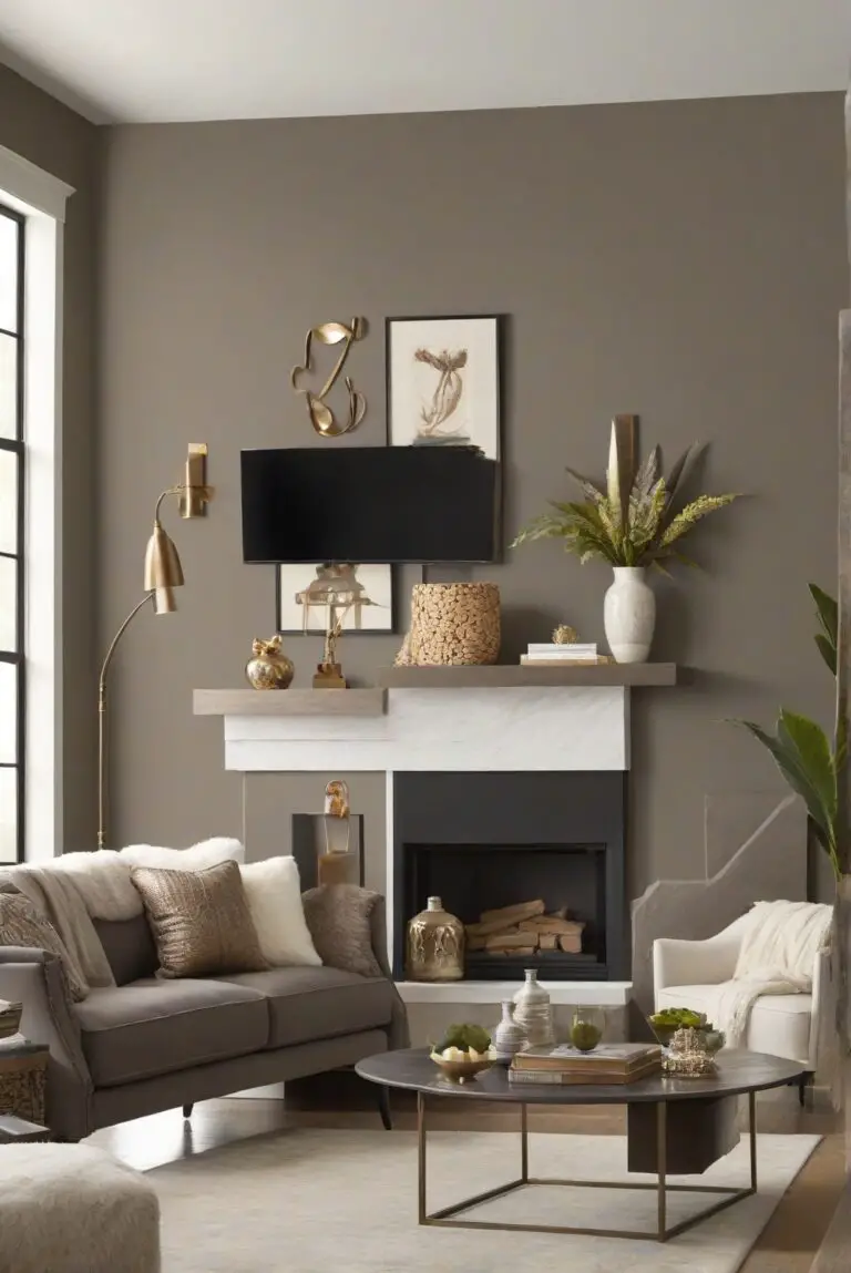 SW Urbane Bronze (SW 7048) Living Room Warmth: Paint Trend 2024!