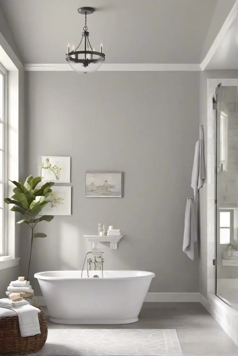 Timeless Elegance: BM Classic Gray (1548) in Your Modern Cozy Bathroom Retreat!