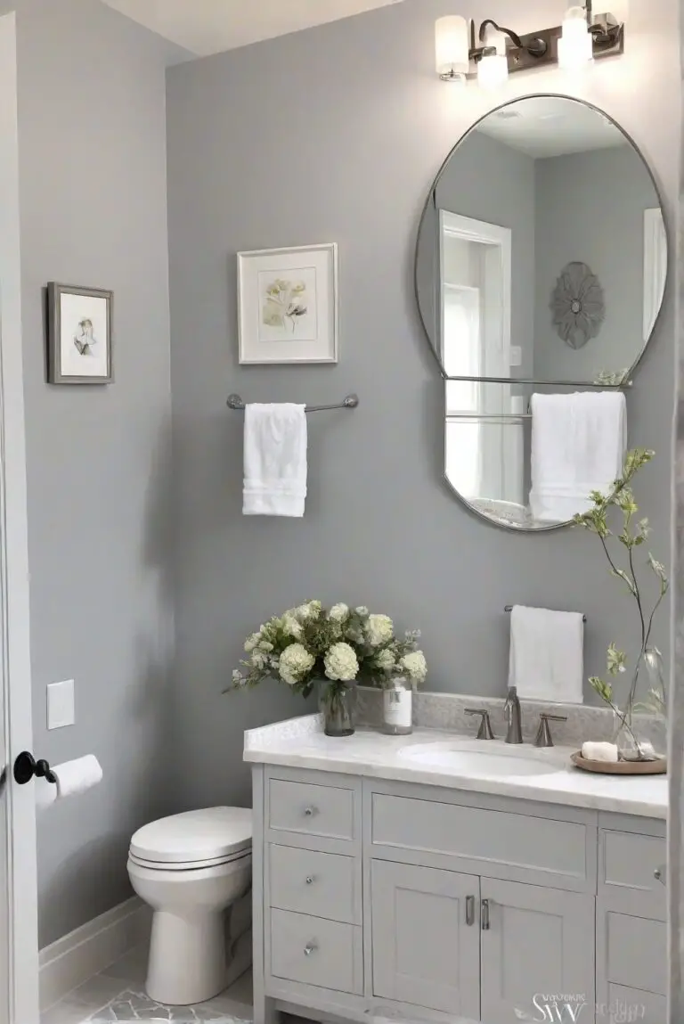 A Touch of Grace: SW Light French Gray (0055) for Your Modern Cozy Bathroom!