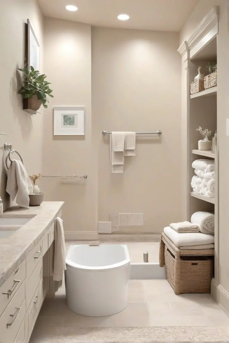 Accessible Beige (SW 7036): Earthy Elegance Setting the Tone in Your Bathroom!