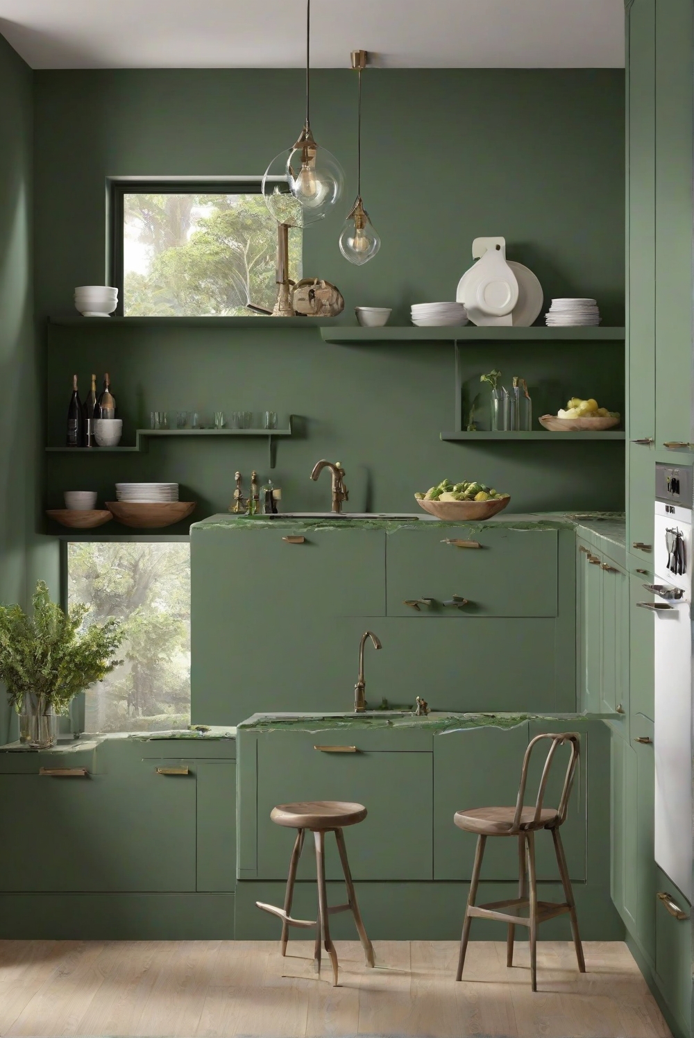 Arugula SW 6446, Garden greens, Earthy hues, Infuse kitchen, Fresh greens, Kitchen colors, Home decor interior design