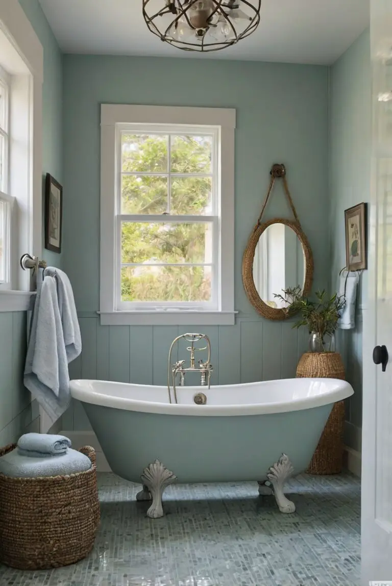 Breezy (SW 7616): Light and Airy Blues Evoking Coastal Freshness in Your Bathroom!