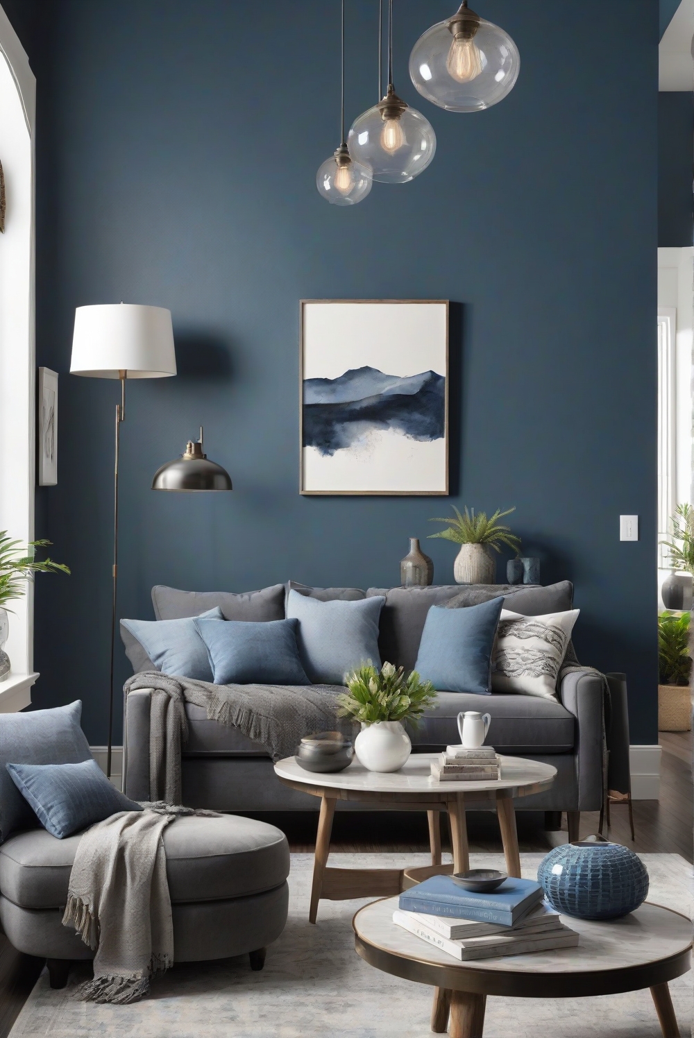 Charcoal Blue home decorating, home decor interior design, interior bedroom design, kitchen designs, living room interior, primer paint for walls, home paint colors
