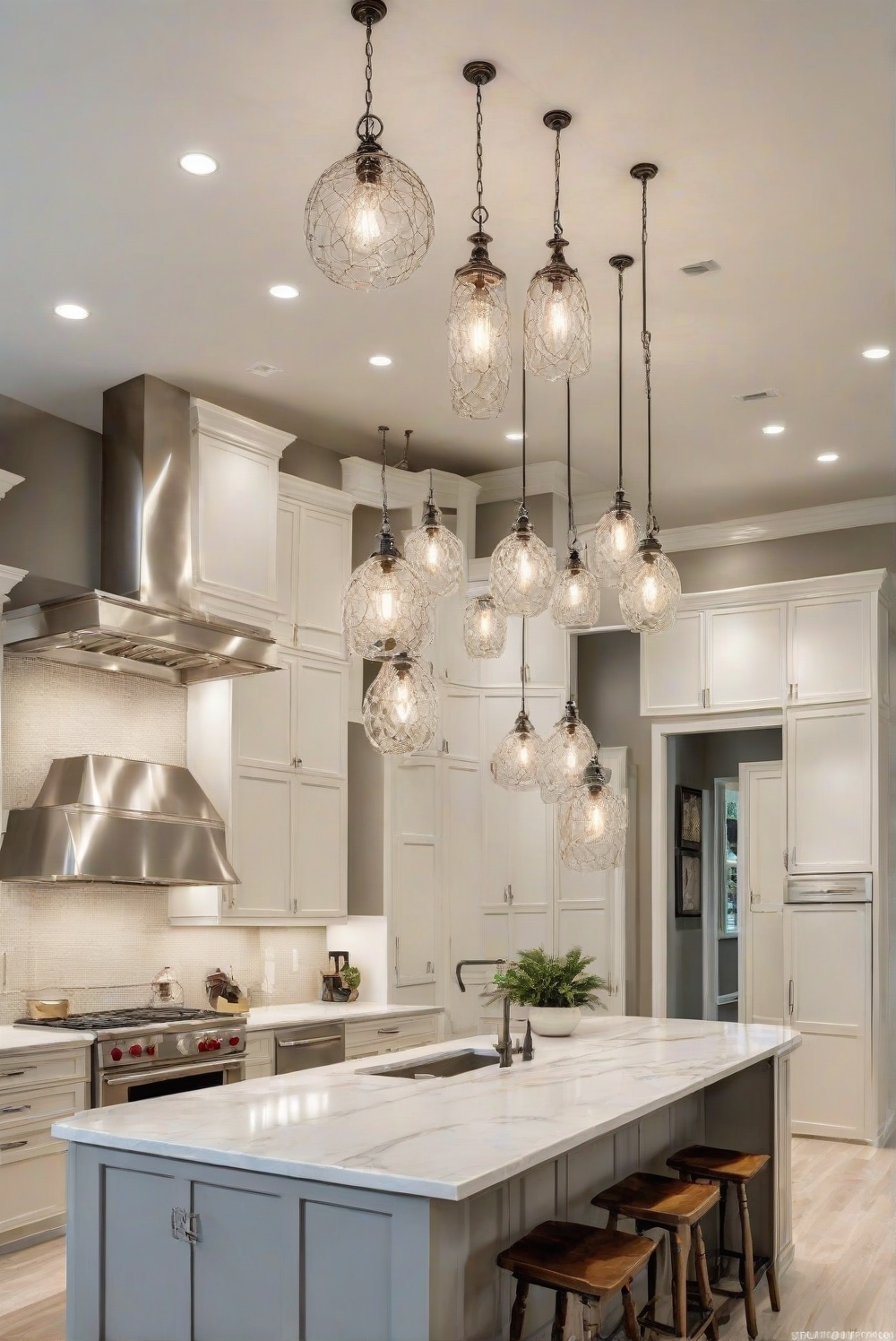 Choosing lighting fixtures, pendant lighting, recessed lighting, under cabinet lighting, track lighting, kitchen island lighting, LED lighting