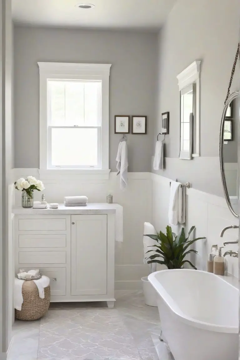Discover Tranquility with SW Worldly Gray (7043) in Your Professionally Painted Bathroom!