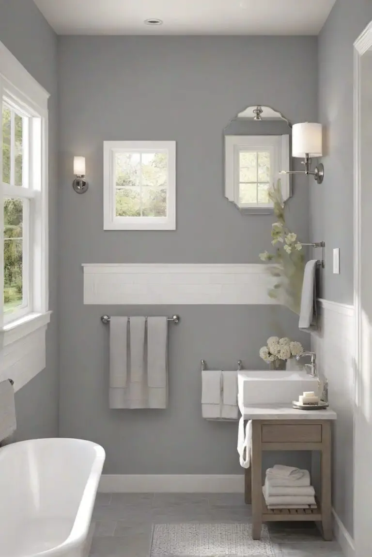Elegant Elegance: BM Amherst Gray (HC-167) Sets the Tone for Your Bathroom Retreat!