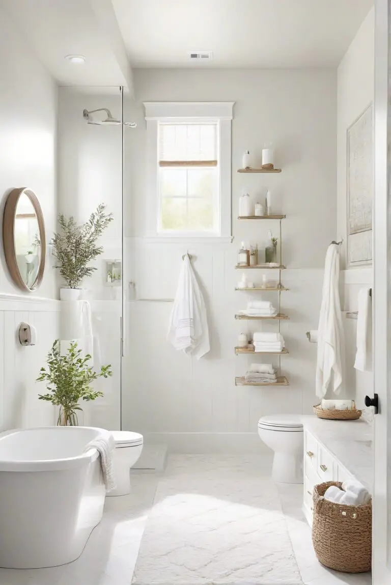 Fresh and Clean: Simply White (OC-117) Brightens Up Your Modern Bathroom Retreat!