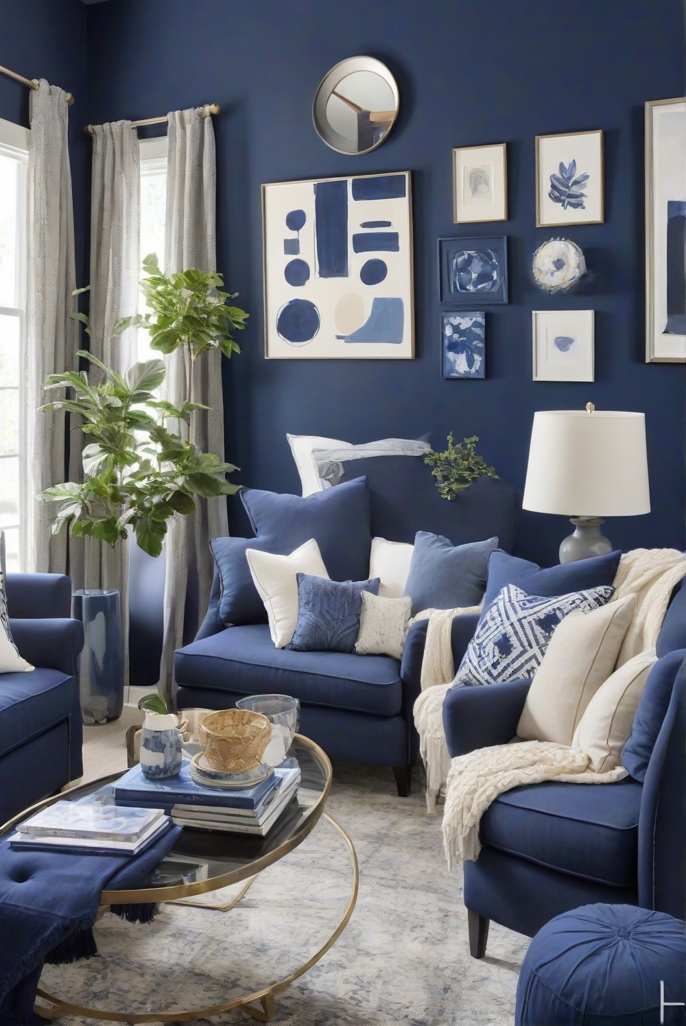 navy blue paint, interior wall color, home painting ideas, bold wall paint, coastal interior design, statement walls, navy room decor interior design ideas, home decoration, living room decor, kitchen decorating ideas, bedroom interior design, wall paint colors, coastal decor