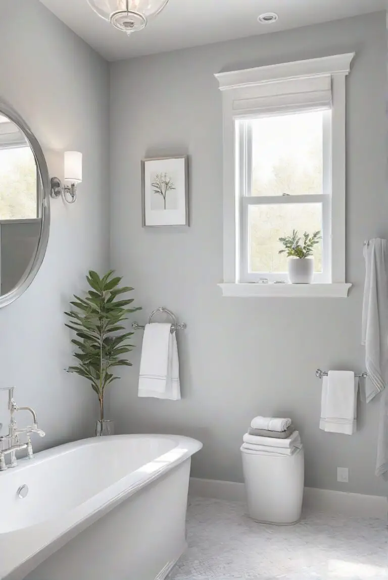 Light French Gray (SW 0055): Cool and Calm Atmosphere for Your Bathroom!