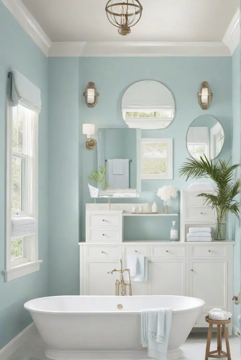 Palladian Blue (HC-144): Soft, Tranquil Blues for a Coastal Bathroom Oasis!