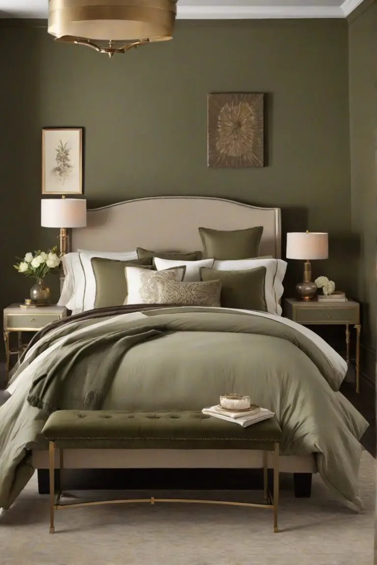 Ripe Olive (SW 6209): Earthy Elegance Bringing Warmth to Your Sophisticated Bedroom!