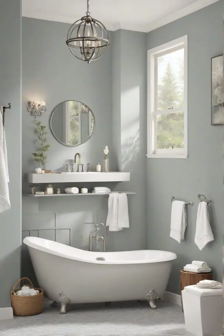 Soft and Subtle: BM Smoke (2122-40) Adds Serenity to Your Modern Bathroom Retreat!