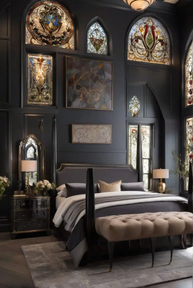 Stained Glass (1608): Artistic Depth for Moody Elegance in Your Bedroom!