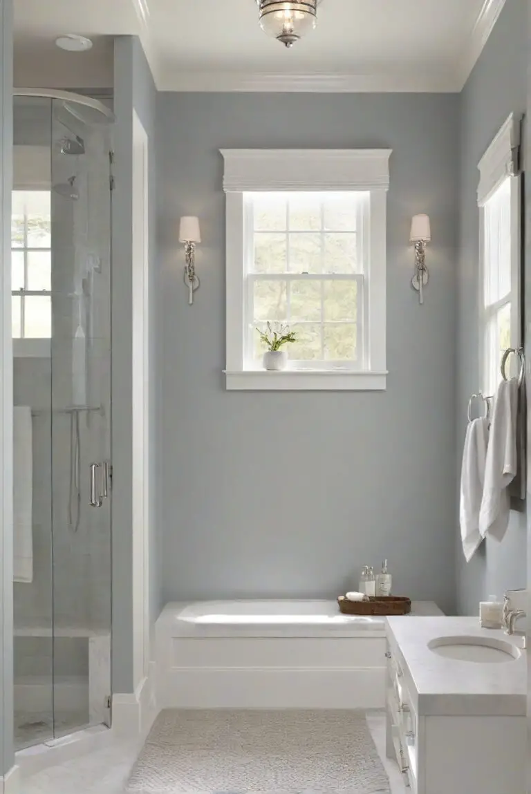 Subtle Sophistication: BM Boothbay Gray (HC-165) for a Tranquil Bathroom Haven!