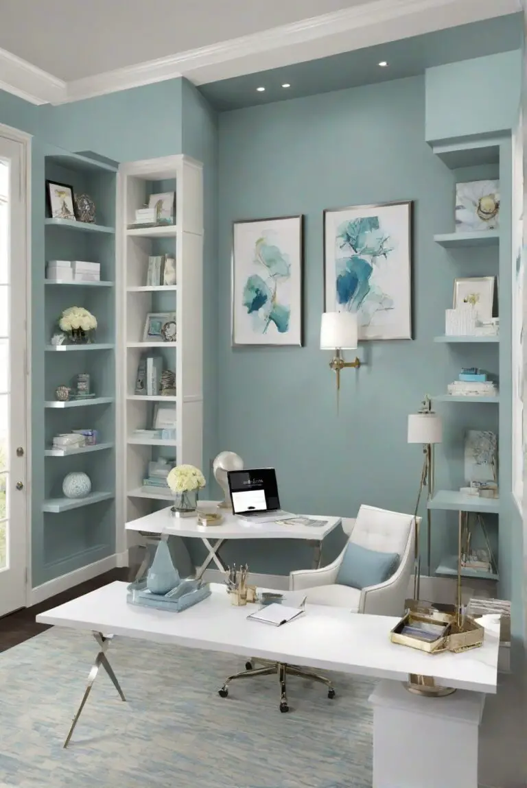 Tidewater (SW 6477): Coastal Comfort in Your Refreshing Office Space