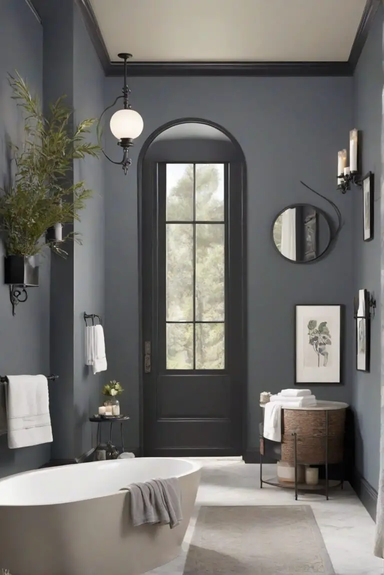 Timeless Appeal: BM Wrought Iron (2124-10) Adds Drama to Your Serene Bathroom!