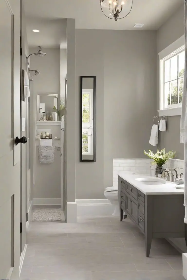 Timeless Style with SW Analytical Gray (7051) in Your Modern Cozy Bathroom!