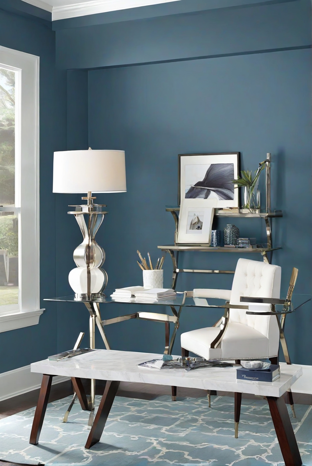 Yarmouth Blue, coastal paint color, relaxation vibes, wall paint trend, interior design ideas, home decor inspiration, calming color scheme