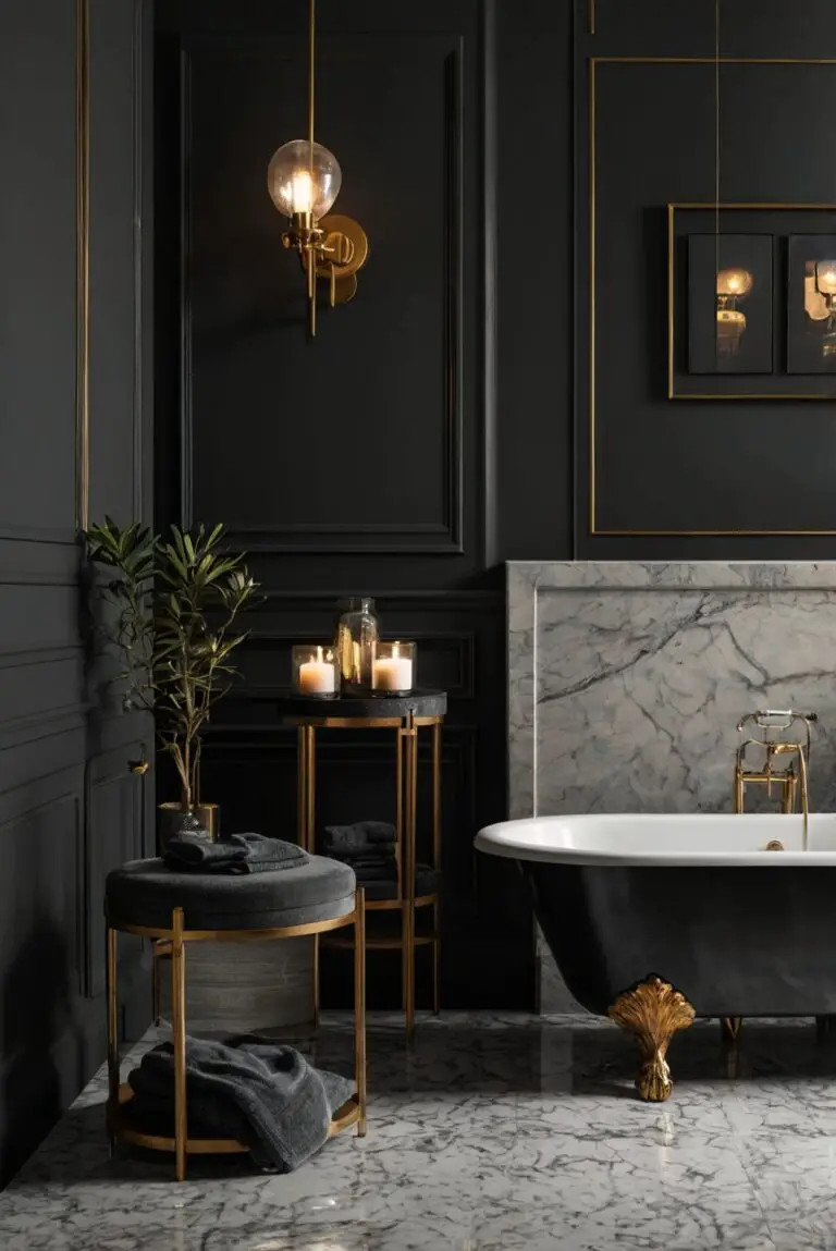 Black Fox (SW 7020): Sleek Sophistication in Your Moody Bathroom Oasis!