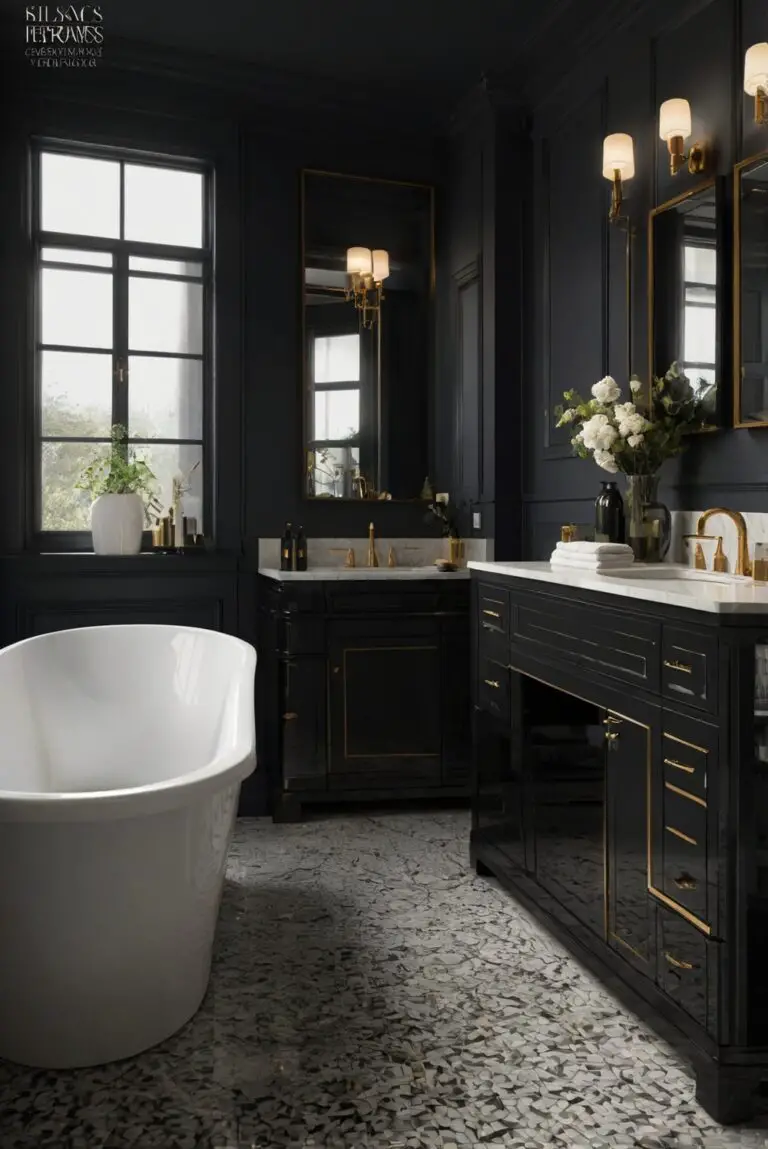 Black Magic (SW 6991): Mysterious Allure Setting the Mood in Your Bathroom Retreat!