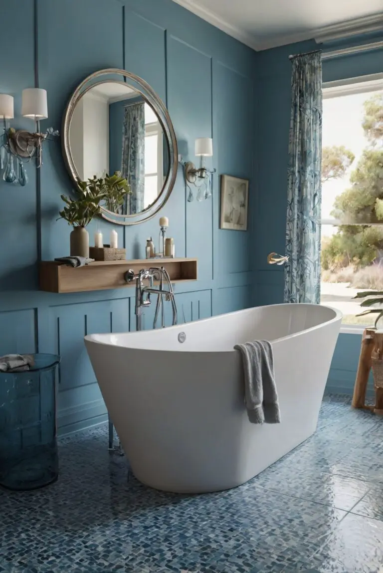 Blue Bauble (SW 9162): Dive into Deep Blue Luxury in Your Coastal Bathroom!