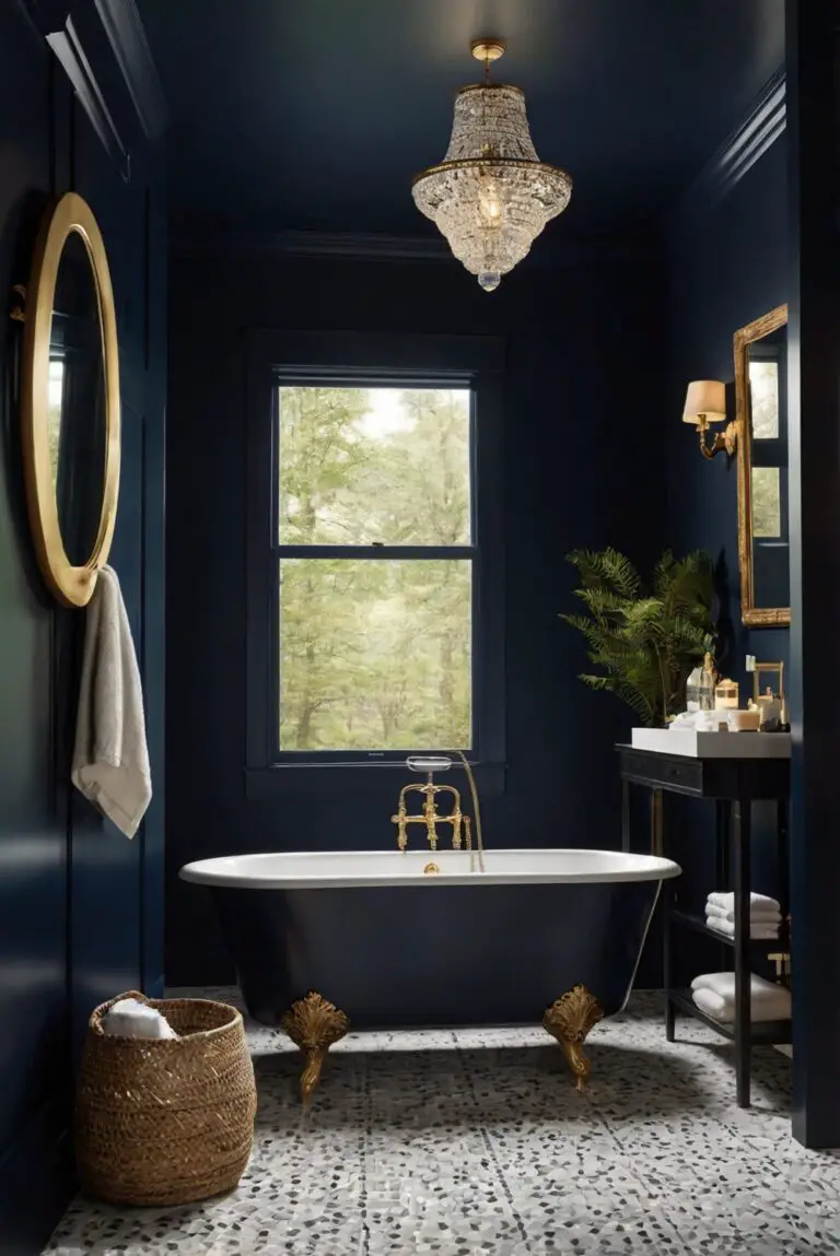 Dark Night (SW 6237): Midnight Hues Setting the Mood for Elegance in Your Bathroom!