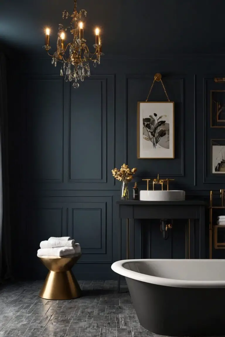 Darkroom (SW 7083): Moody Depths Setting the Scene in Your Sophisticated Bathroom!