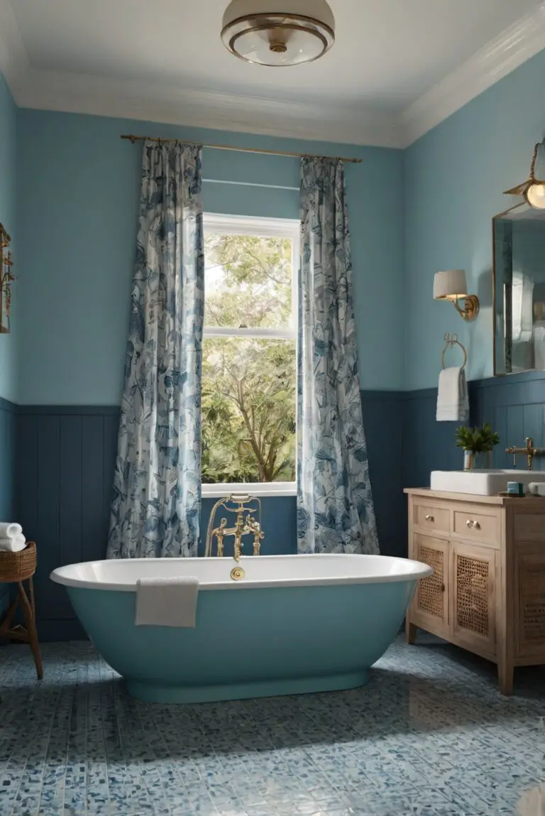 Halcyon Blue (SW 6219): Tranquil Waters for Your Coastal Bathroom Oasis!