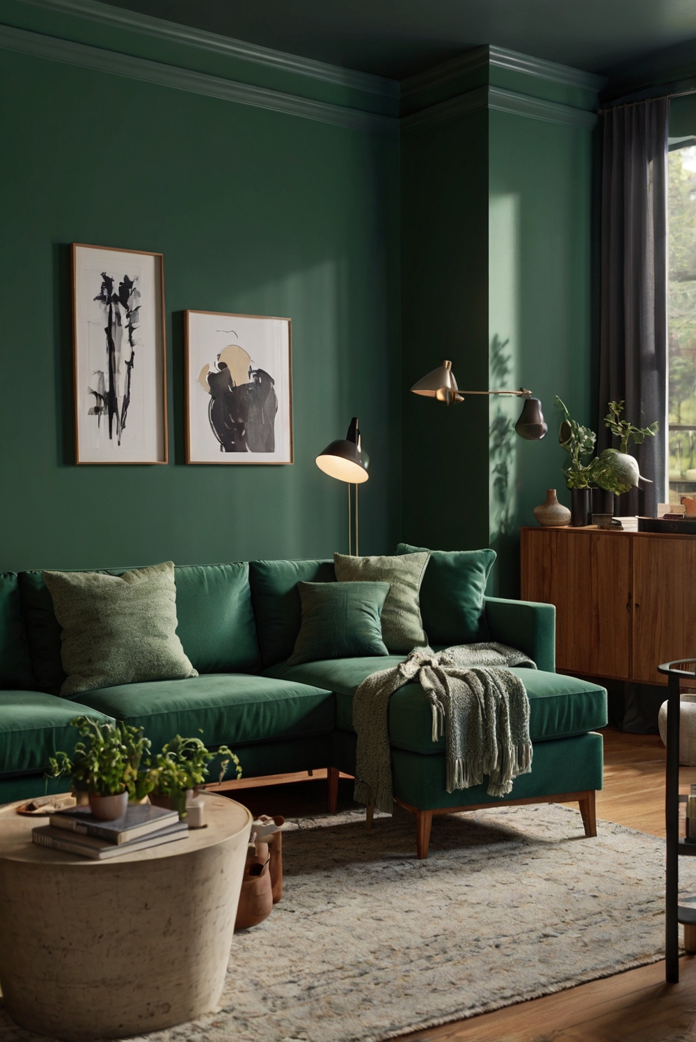 Hunter Green paint, Harmony walls, wall paint color, interior design, home decor, space planning, kitchen design