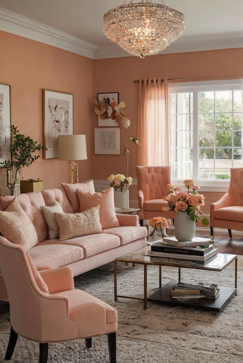peachy elegance, peachy interior design, peachy home decor, elegant space planning, interior design elegance, peachy living room, design kitchen elegance