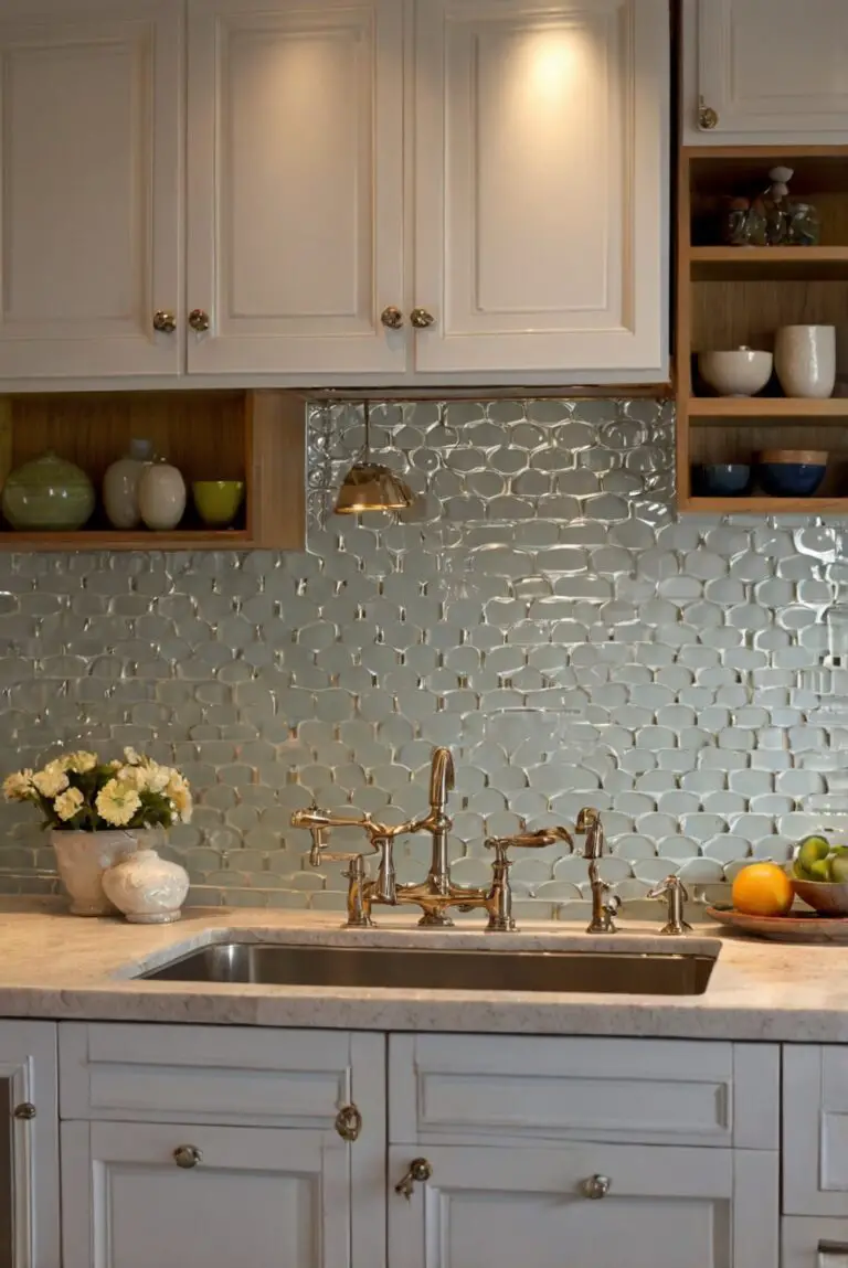 Light-Colored Backsplash Serenity: Tranquil Beauty for Your Space